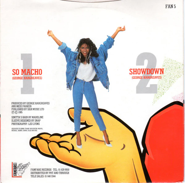 Sinitta – So Macho! (VG+/VG) – 7", UK 1985 - Image 2
