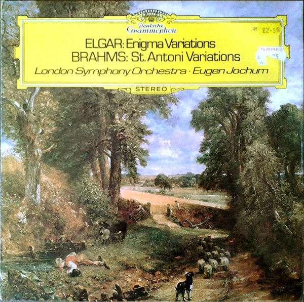 Sir Edward Elgar, Johannes Brahms, London Symphony Orchestra, Eugen Jochum – Enigma Variations / St. Antoni Variations (VG+/VG+) – LP, UK 1975