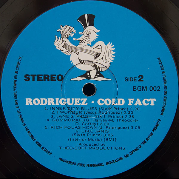 Sixto Rodriguez – Cold Fact (VG+/VG+) – LP, AU 1978 - Image 4