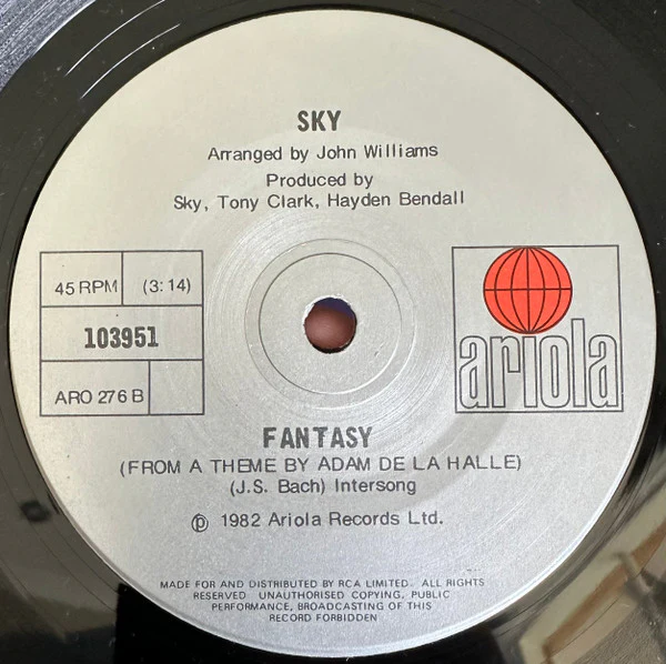 Sky – Masquerade (E/VG+) – 7", AU 1982 - Image 4
