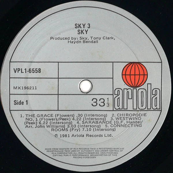 Sky – Sky 3 (E/E) – LP, AU 1981 - Image 3