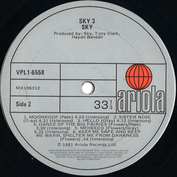 Sky – Sky 3 (E/E) – LP, AU 1981 - Image 4