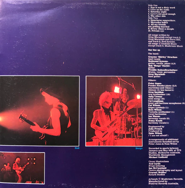 Skyhooks – Ego Is Not A Dirty Word (VG+/VG+) – LP, AU 1975 - Image 3