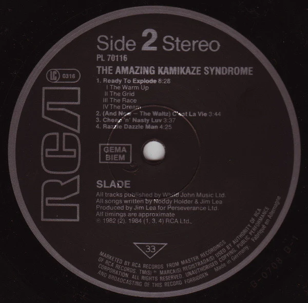 Slade – The Amazing Kamikaze Syndrome (VG/VG) – LP, EU 1983 - Image 4