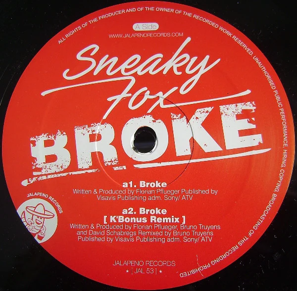 Sneaky Fox – Broke (VG+/Generic) – 12", UK 2007