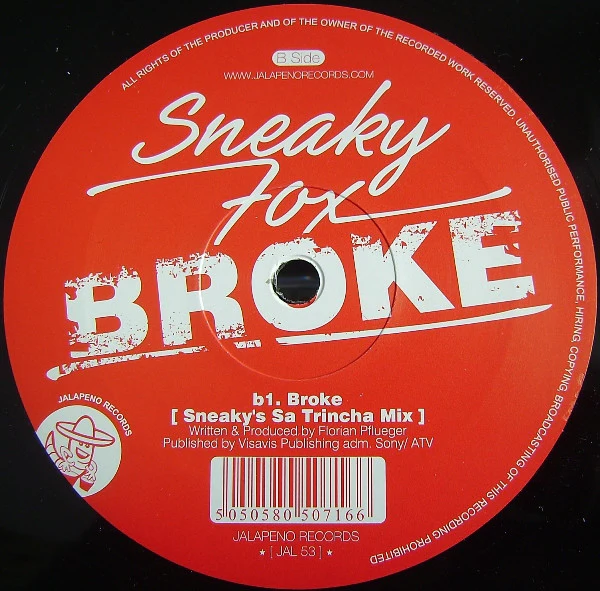 Sneaky Fox – Broke (VG+/Generic) – 12", UK 2007 - Image 2