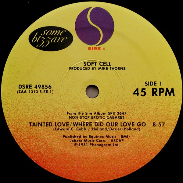 Soft Cell – Tainted Love / Where Did Our Love Go (VG+/VG+) – 12", US 1989 - Image 5