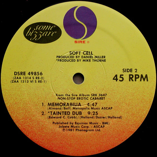 Soft Cell – Tainted Love / Where Did Our Love Go (VG+/VG+) – 12", US 1989 - Image 6