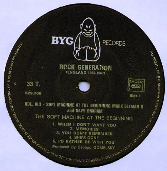 Soft Machine, The Mark Leeman Five, Davy Graham – Rock Generation Vol. 8 - Soft Machine + Mark Leeman 52, Deep Feeling, T-Bones (VG/VG) – LP, FR 1972 - Image 3