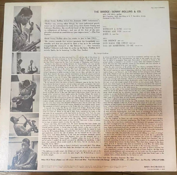 Sonny Rollins – The Bridge (NM/E) – LP, JP 1980, With OBI - Image 6