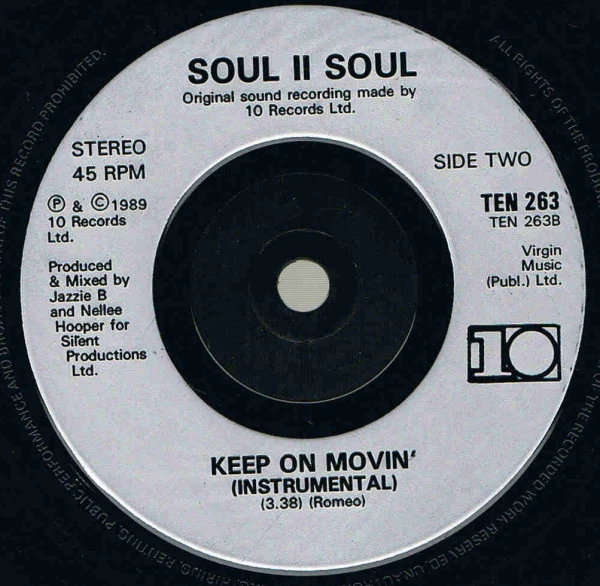Soul II Soul – Keep On Movin (VG+/VG) – 7", UK 1989 - Image 4