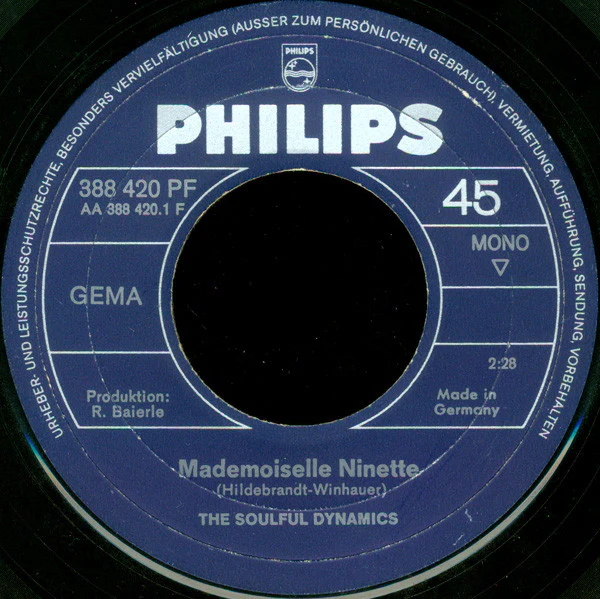 Soulful Dynamics – Mademoiselle Ninette (VG+/VG+) – 7", DE 1969 - Image 3