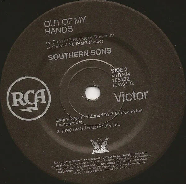 Southern Sons – Heart In Danger (VG+/Generic) – 7", AU 1990 - Image 2