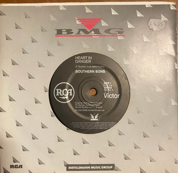 Southern Sons – Heart In Danger (VG+/Generic) – 7", AU 1990 - Image 3