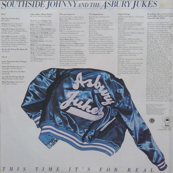 Southside Johnny & The Asbury Jukes – This Time It's For Real (VG+/VG) – LP, AU 1977 - Image 2