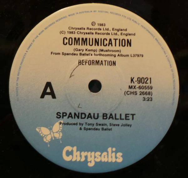 Spandau Ballet – Communication (VG+/Generic) – 7", AU 1983