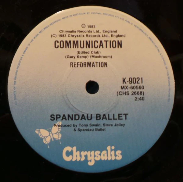 Spandau Ballet – Communication (VG+/Generic) – 7", AU 1983 - Image 2