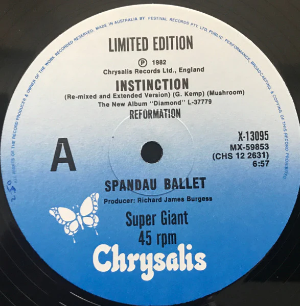 Spandau Ballet – Instinction (VG/VG) – 12", AU 1982 - Image 3