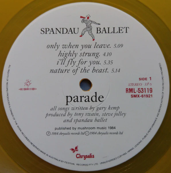 Spandau Ballet – Parade (VG+/VG+) – LP, AU 1985 - Image 3
