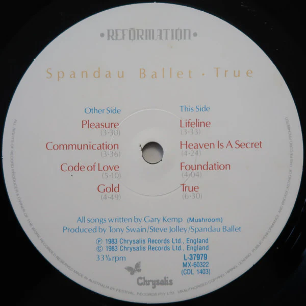 Spandau Ballet – True (VG/VG) – LP, AU 1983 - Image 4