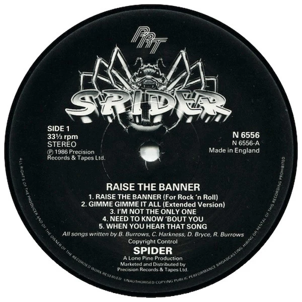 Spider – Raise The Banner (VG+/E) – LP, UK 1986 - Image 3