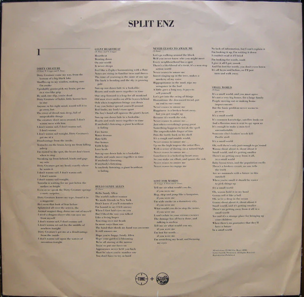 Split Enz – Time And Tide (VG/VG+) – LP, EU 1982 - Image 3