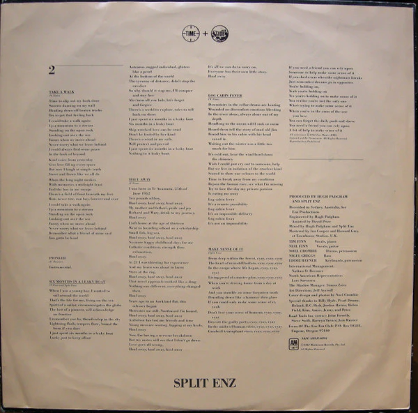 Split Enz – Time And Tide (VG/VG+) – LP, EU 1982 - Image 4