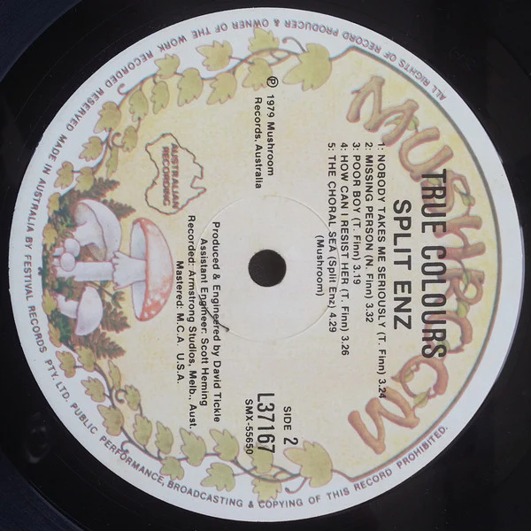 Split Enz – True Colours (VG+/VG+) – LP, AU 1980 - Image 4