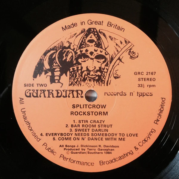 Splitcrow – Rockstorm (VG+/VG+) – LP, UK 1984 - Image 5