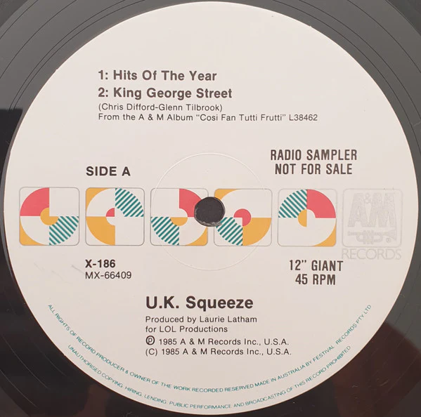 Squeeze – hits.... (VG+/VG) – 12", AU 1986 - Image 3