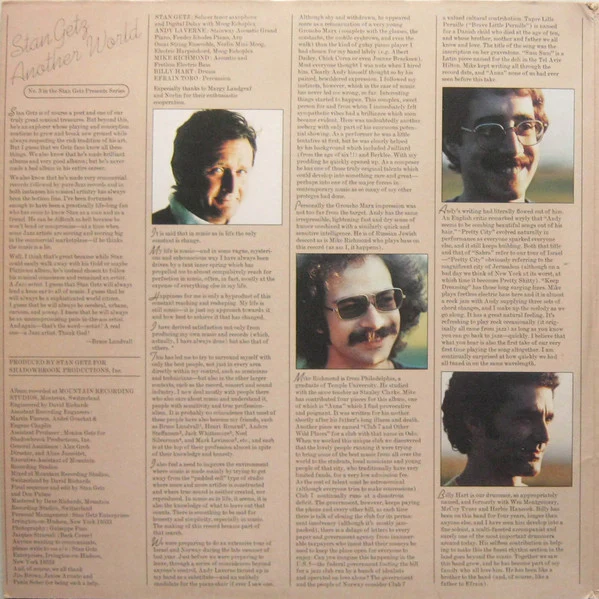 Stan Getz – Another World (VG+/VG+) – 2xLP, US 1978 - Image 3