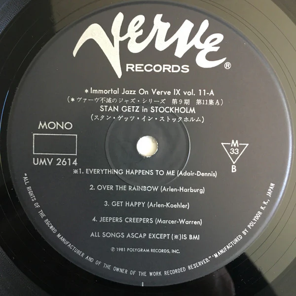 Stan Getz – In Stockholm (E/VG+) – LP, JP 1978, No OBI - Image 5