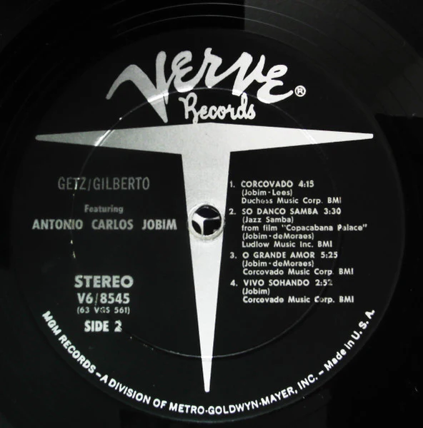 Stan Getz, João Gilberto, Antonio Carlos Jobim – Getz / Gilberto (VG/G+) – LP, US 1964 - Image 6