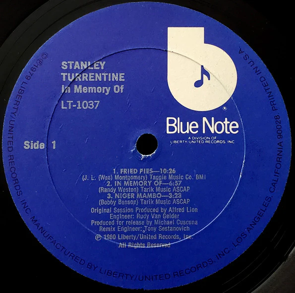 Stanley Turrentine – In Memory Of (VG+/VG+) – LP, US 1980 - Image 3