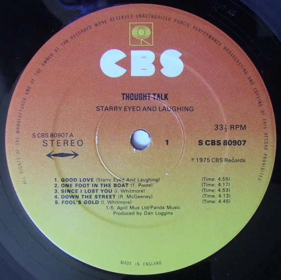Starry Eyed And Laughing – Thought Talk (E/VG+) – LP, UK 1975 - Image 3