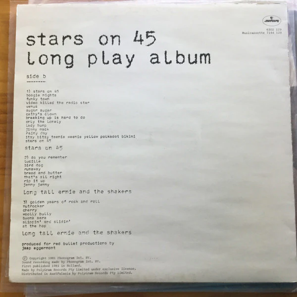 Stars On 45 – Long Play Album (VG/VG) – LP, Australasia 1981 - Image 2