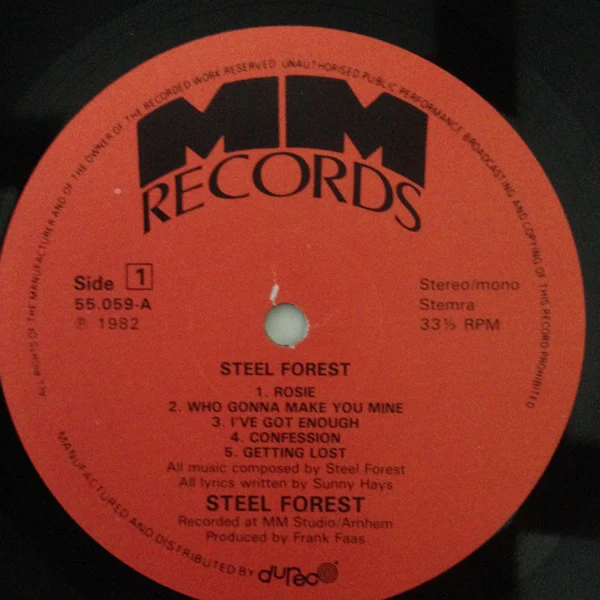 Steel Forest – First Confession (NM/VG+) – LP, NL 1982 - Image 3