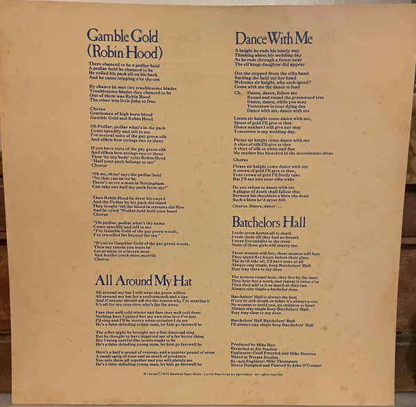 Steeleye Span – All Around My Hat (VG+/VG+) – LP, AU 1975 - Image 5