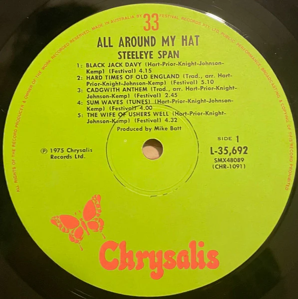 Steeleye Span – All Around My Hat (VG+/VG+) – LP, AU 1975 - Image 8