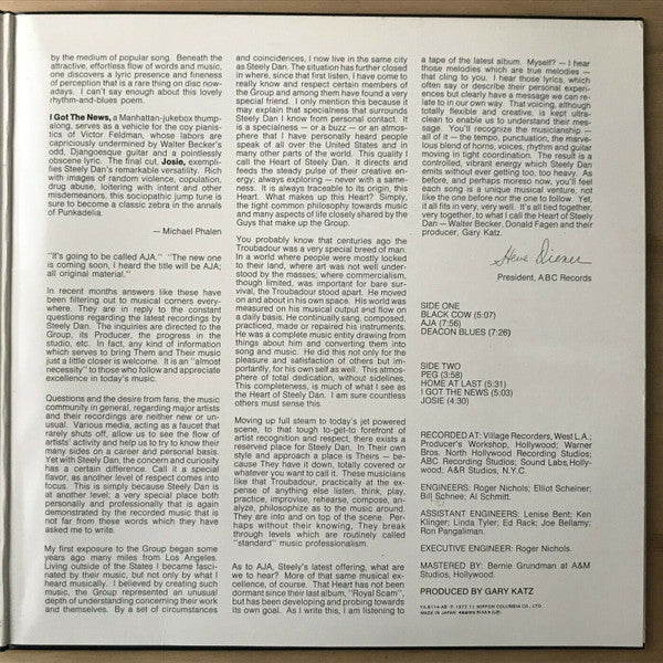 Steely Dan – Aja (VG+/VG+) – LP, JP 1977, With OBI - Image 5