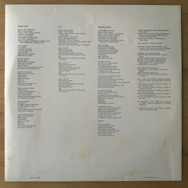 Steely Dan – Aja (VG+/VG+) – LP, JP 1977, With OBI - Image 6