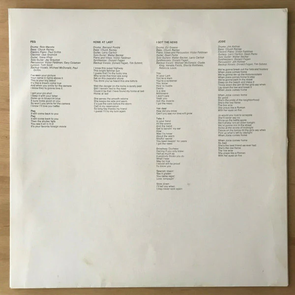 Steely Dan – Aja (VG+/VG+) – LP, JP 1977, With OBI - Image 7