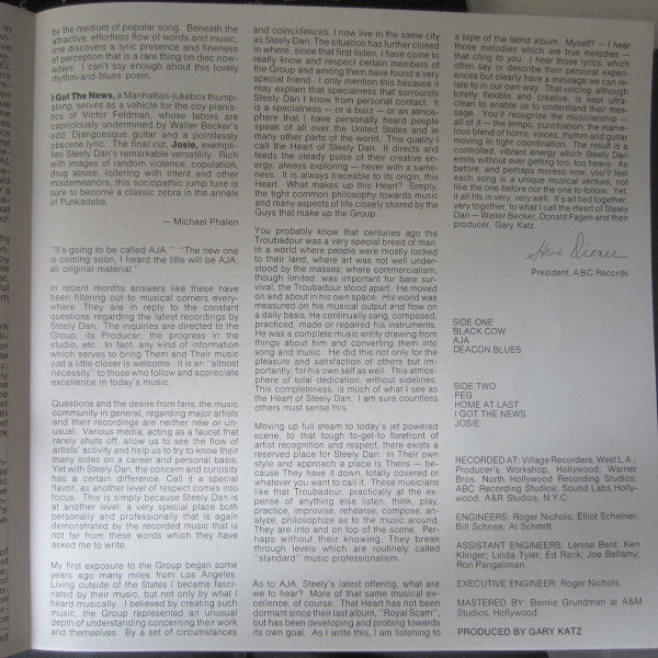 Steely Dan – Aja (VG+/VG+) – LP, JP 1980, No OBI - Image 7