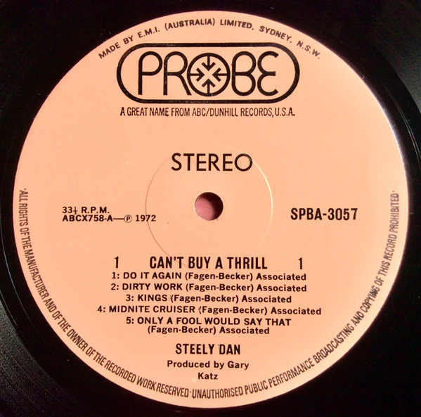 Steely Dan – Can't Buy A Thrill (VG/VG) – LP, AU 1972 - Image 3