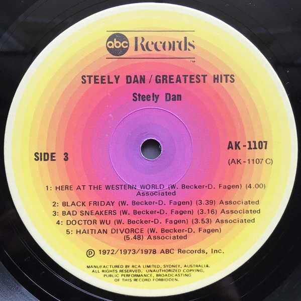 Steely Dan – Greatest Hits (E/E) – 2xLP, AU 1978 - Image 7