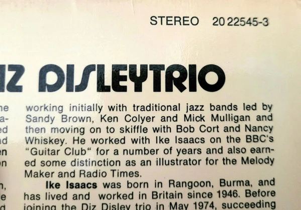 Stéphane Grappelli, Diz Disley Trio – Violinspiration (E/VG+) – LP, DE 1975 - Image 5