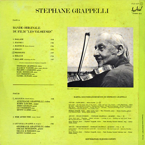 Stéphane Grappelli – Les Valseuses (VG+/VG+) – LP, FR 1974 - Image 2
