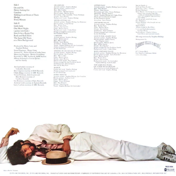 Stephen Bishop – Careless (VG+/E) – LP, CA 1976 - Image 2
