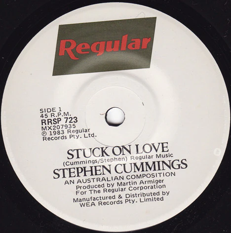 Stephen Cummings – Stuck On Love (VG+/VG+) – 7", AU 1983 - Image 2