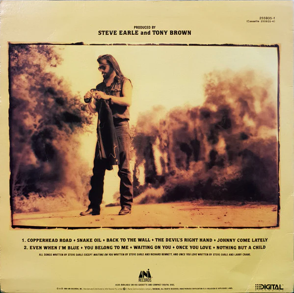 Steve Earle – Copperhead Road (VG+/VG) – LP, AU 1988 - Image 2